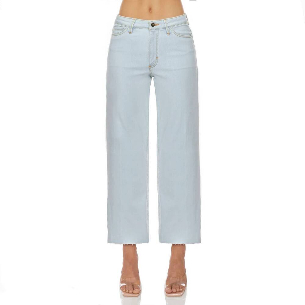 NEW MORRISON DENIM fly girl cropped wide leg jeans in my prerogative